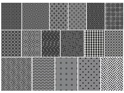 Diverse Plaza Paving Patterns Showcasing Geometric Designs And Textured Surfaces 3d model