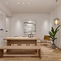 Modern Retail Interior With Golden Reception Counter Product Shelves Small Plant Wooden Flooring And Spotlights