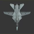 Detailed Light Gray Military Fighter Jet Featuring Cockpit Wings Tail And Landing Gear