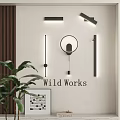 Modern wall lamp combination 3d model
