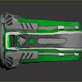 Futuristic Green And Silver Ring Design With Metallic Accents And Geometric Details
