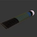 Blue Tube Container With White Cap And Blue Body On Smooth Reflective Surface