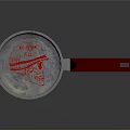 Durable Metallic Kitchen Measuring Cup With Red Handle And Measurement Markings