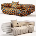 Modern Multiplayer Sofa Double Sofa Light Sofa ERMI Sofa Double Sofa Light Sofa Sofa 3d model