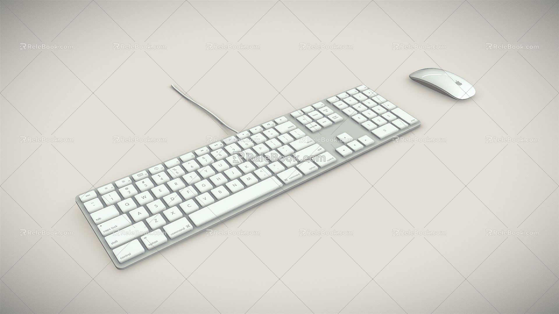 Modern keyboard control mouse 3d model