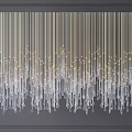 Modern Crystal Chandelier With Hanging Glass Elements And Gold Accents For Interior Decor