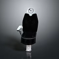 Sleek Futuristic Mechanical Chair With Black Seat And Silver Robotic Arm