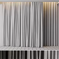 Elegant Gray Curtains With Gold Trim And White Sheer For Window Decoration