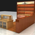 Airport Monopoly Booth at Shopping Mall Counter 3d model