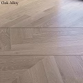 Natural Light Gray Oak Wooden Flooring With Herringbone Pattern And Smooth Texture 3d model