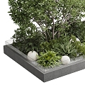 Modern tree green plant landscape sketch plant pile shrub landscape tree 3d model