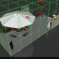 HUAWEI Brand Photo Check in Spot With White Umbrella Tables Chairs And Red Balloons