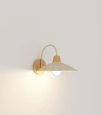 Modern log wind wall lamp 3d model