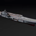 Aircraft Carrier Warship Model With Gray Hull Flight Deck Island And Number 18