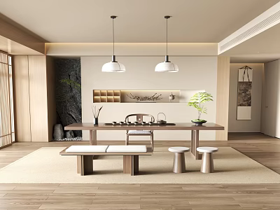 New Chinese Style Tea Room Song Style Tea Room 3d model