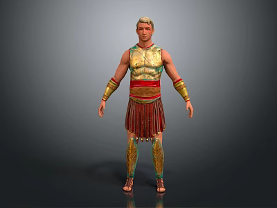 Modern Game Character Western Samurai Western Warrior Western Hero Western Warrior 3d model