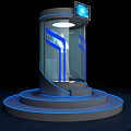Science and technology sense device portal space capsule science fiction capsule 3d model