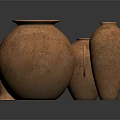Collection Of Terracotta Vases With Various Sizes Shapes And Textured Surfaces