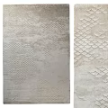 Square Carpet With Textured Scale Like Pattern For Modern Home Decor