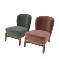Comfortable Light Green Leisure Chair with Wooden Legs and Modern Design Color Options