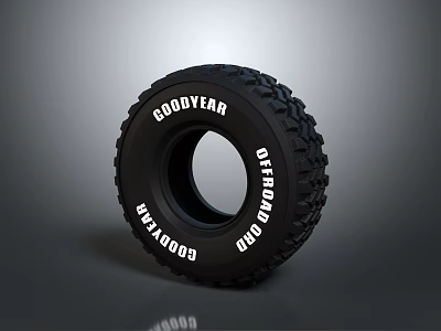 Goodyear Offroad Tire With Rugged Tread Pattern For Off Road Driving Use 3d model