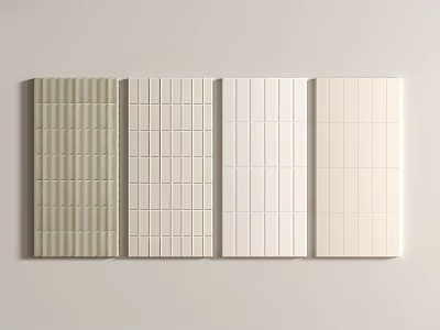 Modern Floor Tiles In Four Different Neutral Color Patterns For Interior Design 3d model