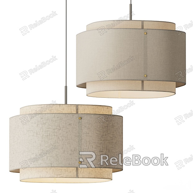 Modern Chandelier New Chinese Chandelier Fabric Chandelier Round Chandelier Restaurant Chandelier model