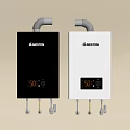 BARESTON Wall Mounted Water Heaters With Digital Display And 50℃ Temperature Control Black And White