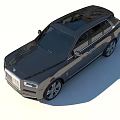 Luxury Black Rolls Royce SUV With Chrome Grille And Large Alloy Wheels