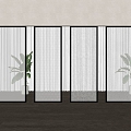 Modern Glass Screen Carved Glass Frosted Glass Partition Carved Glass Screen Frosted Glass Partition 3d model