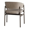 Modern Minimalist Accent Chair With Upholstered Fabric Seat Metal Frame And Multiple Color Options