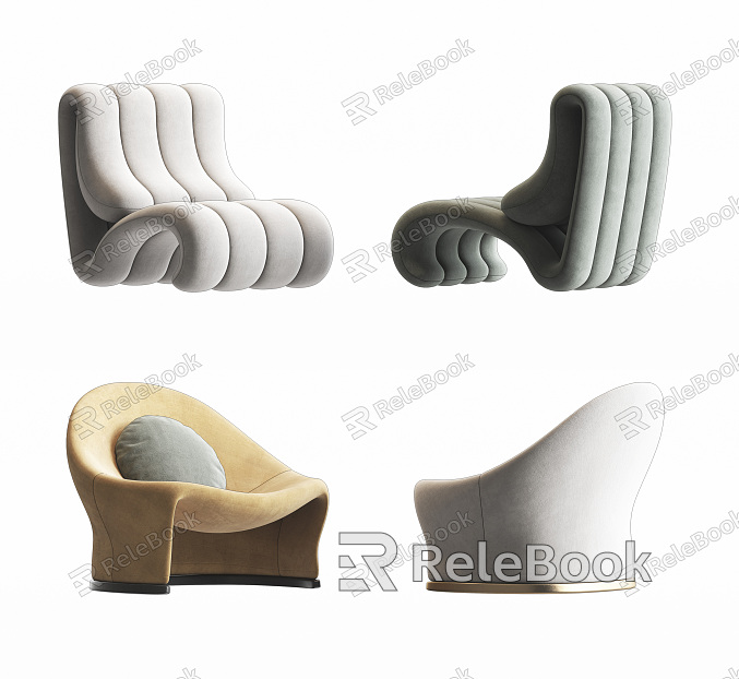 Modern special-shaped sofa single chair combination model