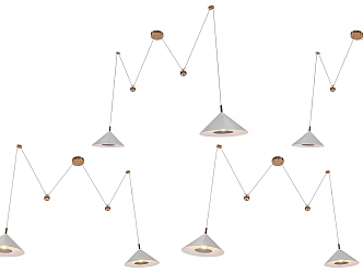 Modern Minimalist Creative Multi-head Chandelier Spider Head Chandelier Creative Personality Bar Chandelier Art Minimalist Chandelier Folding Long Line Chandelier 3d model