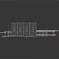 Building Structure With Metal Frame And Modular Gray Panel Components