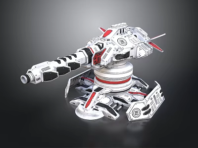 Plasma Turret Science Fiction Future Technology Weapon Defense System Science Fiction Firearms Next Generation Firearms 3d model