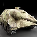 Detailed Armored Military Tank With Camouflage Pattern Long Barrel And Metal Tracks