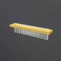 Modern Ceiling Light With Golden Frame And White Grid Shade Design