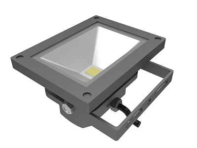 LED Floodlight With Square Design Metal Body Portable Handle And Heavy Duty Construction 3d model