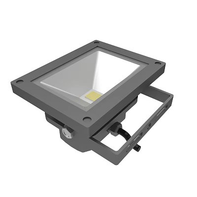 LED Floodlight With Square Design Metal Body Portable Handle And Heavy Duty Construction 3d model