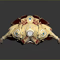 Ornate Golden Armor With Red Accents And Intricate Decorative Details