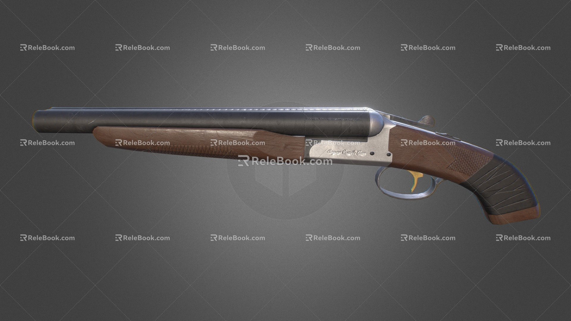 Retro Pistol Gun Submachine Gun Machine Gun Guns 3d model