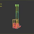 Modern Industrial Electric Stacker Featuring Transparent Cabin And Black Yellow Design