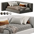 Modern Kids Bed Design With Upholstered Headboard Soft Pillows And Color Options
