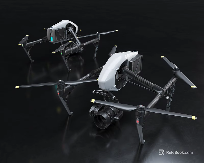 Advanced Intelligent Drones With High Resolution Cameras And Stable Flight Systems 3d model 
