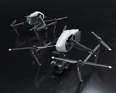 Advanced Intelligent Drones With High Resolution Cameras And Stable Flight Systems 3d model