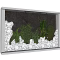 Modern Indoor Wall With Hanging Basket Green Plants And Fresh Foliage Decor