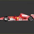 Red Ferrari F1 Race Car With Shell Logo And Sleek Aerodynamic Design