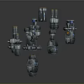 Mech Warrior Mech Soldier Machine Battlearm Mechanical Battlearm Machine Fighter Robot 3d model