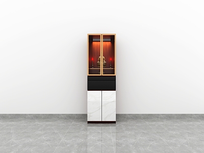 Light Luxury Vertical Cabinet Table God of Wealth Buddha Cabinet Small Household Bodhisattva Cabinet Buddha Niche model