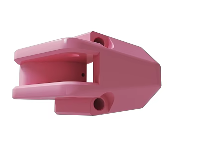 Pink Mechanical Component with Precision Holes and Structural Design 3d model